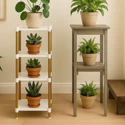 $15 Each Vintage Old Shelves Plant Planter Stand Racks 