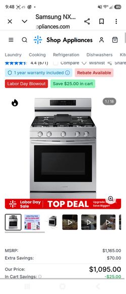 5 burner gas stove