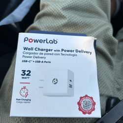 Power Lab Wall Charger With Cable Charge 