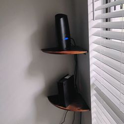 Floating Corner Wall Shelves Set of 2