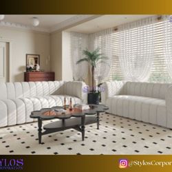 Brand New Sofa And Loveseat (Black, Off White And Grey)