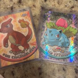 Charmeleon & Ivysaur Chrome Topps Collector Cards 
