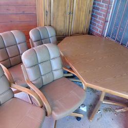 Dining room table and chairs