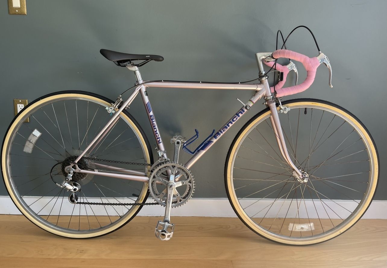Pink bianchi cheap bike