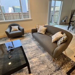 Crate And Barrel Loveseat And Chair Couch 