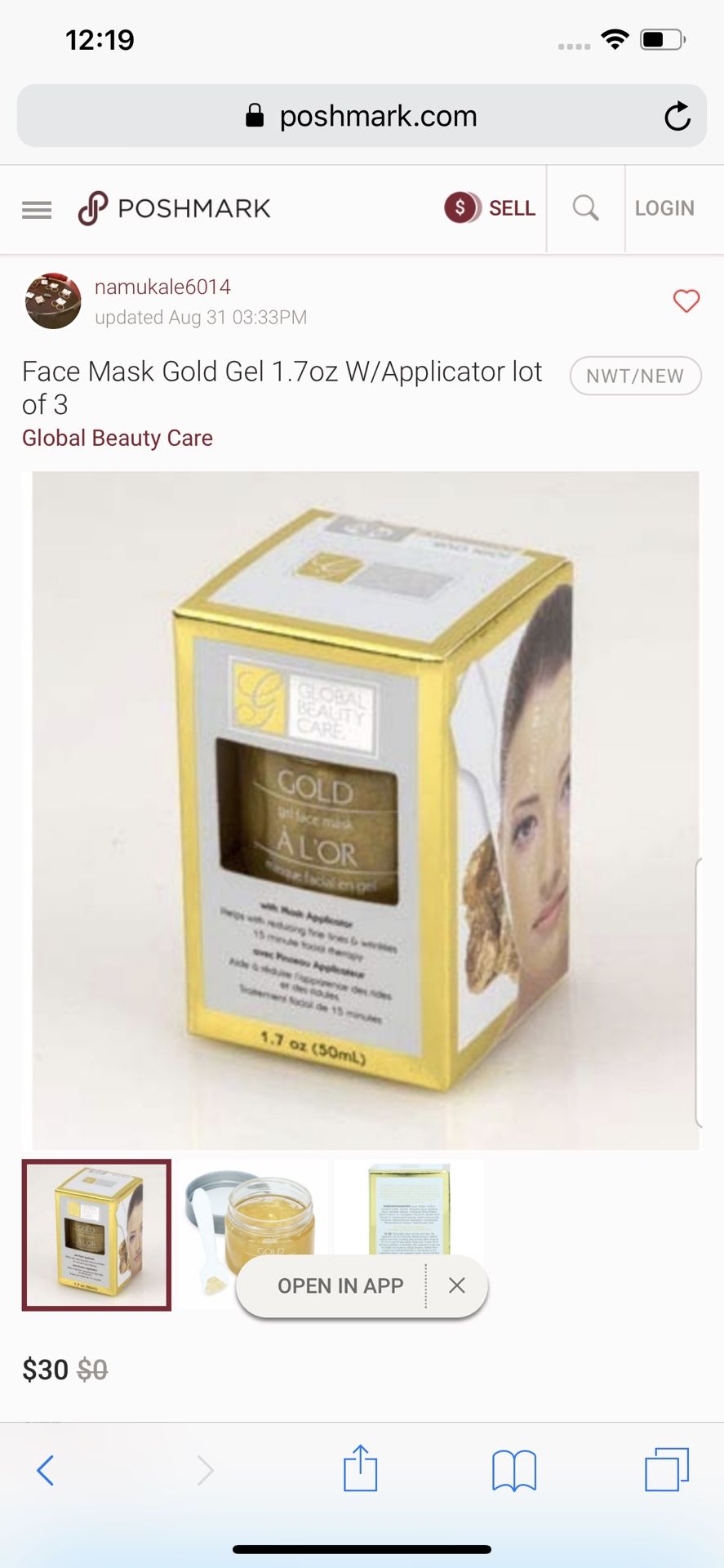 Global Beauty care gel face mask