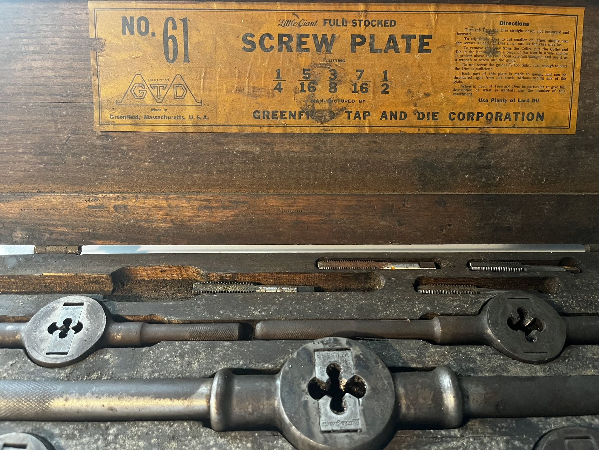 Little Giant Tap And Die Set. Vintage