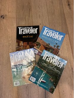 4 Conde Nast Traveler Magazines. Perfect for vision boards, school projects