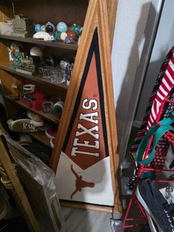 Mounted Texas Longhorns Pennant