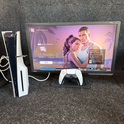 Ps5 Slim Disc 1TB Console with Controller and Cables