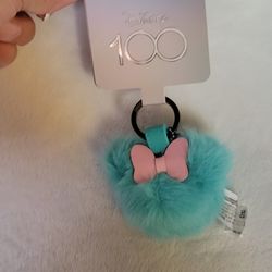 Loungefly Disney 100 Minnie pom pom keychain 