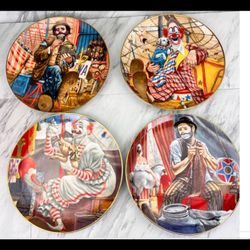 Royal Manor 1982 Limited edition the greatest clowns of the circus porcelain plates