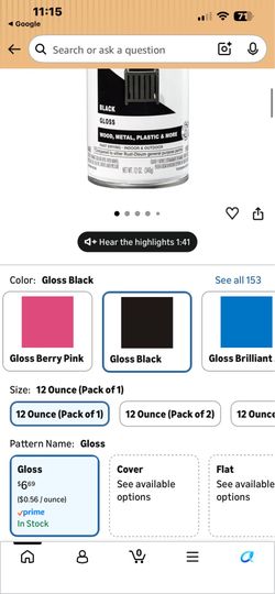 New Rust-Oleum Painter’s Touch 2X Black Spray Paint