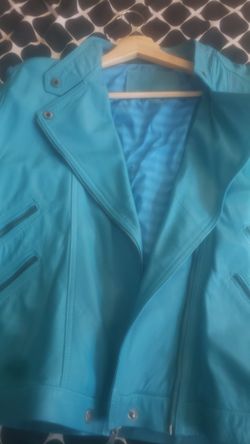 Womans soft leather motorcycle jacket