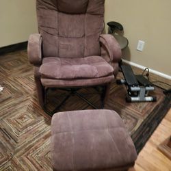 Swivel rocker with ottoman