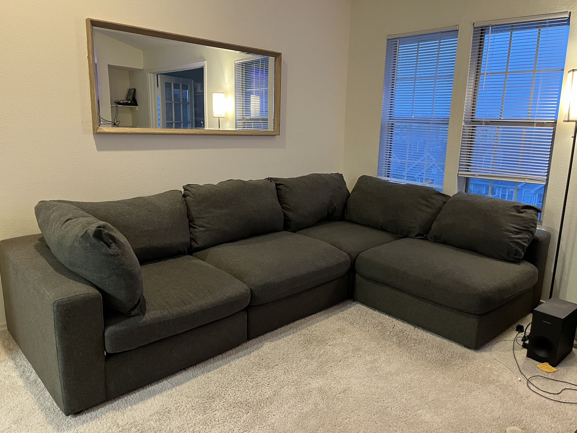 Gray L-Sectional Couch