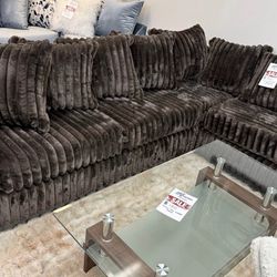 NEW BROWN SECTIONAL SOFA AND FREE DELIVERY PAY ON ARRIVAL OPTION