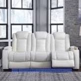 Ashley White party Time Power Sofa