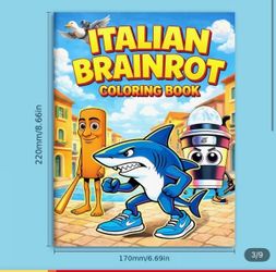Brainrot coloring book 9x7