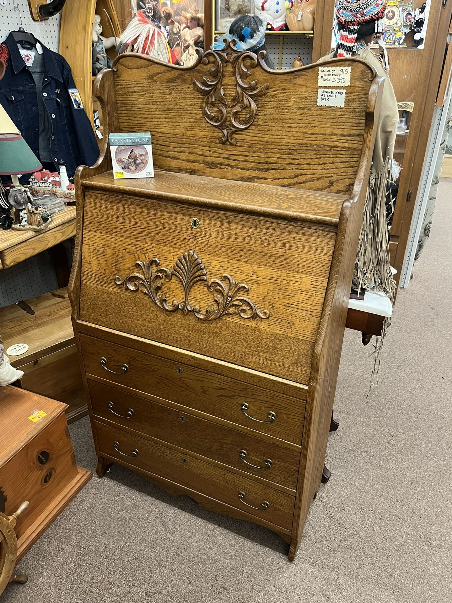Antique Victorian Drop Front Desk