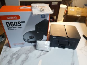 SHELIKI D60S MAX Robot Vacuum with Self-Emptying Robotic Vacuum and Mop, LiDAR Navigation etc