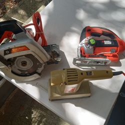 BLACK & DECKER CIRCULAR SAW, JIG SAW, FINISHING SANDER