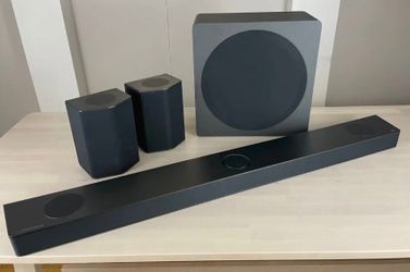 LG Sound Bar with Surround Speakers S95QR - 9.1.5 Channel, Home Theater Audio with Dolby Atmos $750