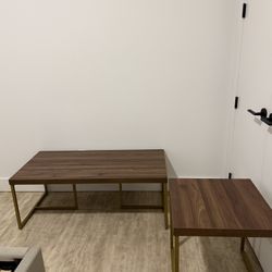 Coffee Table with Matching Side Table