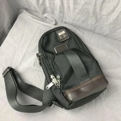 TUMl Black Nylon Crossbody Sling Bag 