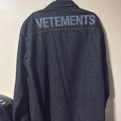 Vetements Denim Shirt Sz L Like New