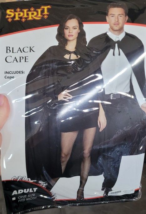 Halloween Costume Black Cape