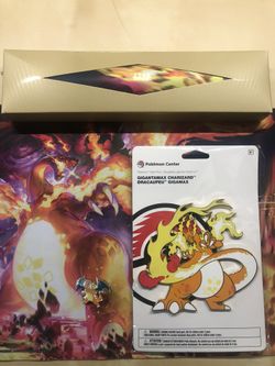 Pokémon Charizard Gigabtamax Jumbo Pin(sealed), Normal Pin And Sealed 