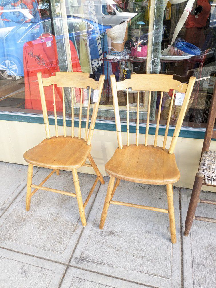 1930s Vintage Maple Chairs 2 Available Sold Individually 