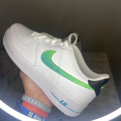 Nike Air Force 1 LV8 1 (GS) White Aquamarine Green DJ5154 100