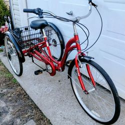 Aluminum 26" Adult Kent Monterey 7 - Speed Folding 3 - Wheel  Tricycle 