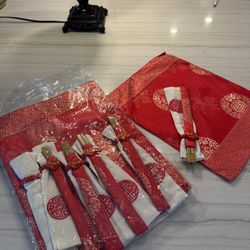 Placemats With Napkins And Chopsticks Set Of Four