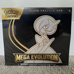 Pokémon TCG: Mega Evolution Elite Trainer Box (Mega Gardevoir)  Box includes: •9 Pokémon TCG: Mega Evolution booster packs •1 full-art foil promo card