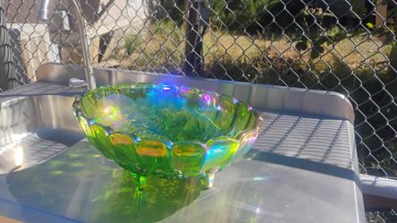 Antique Uranium Glass Bowl 