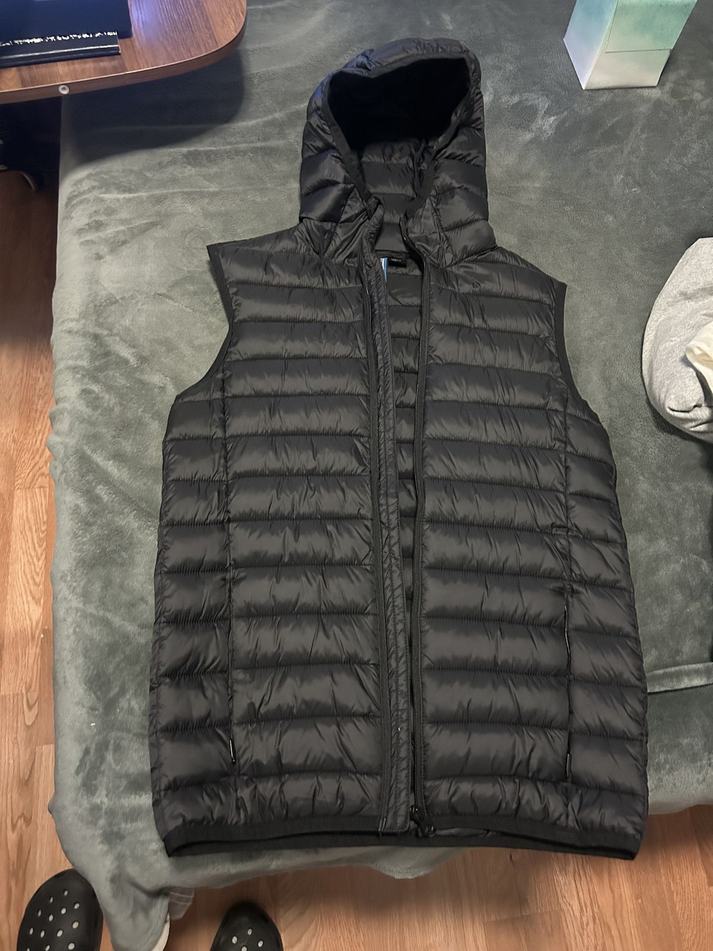 Puffer Vest With Hoodie