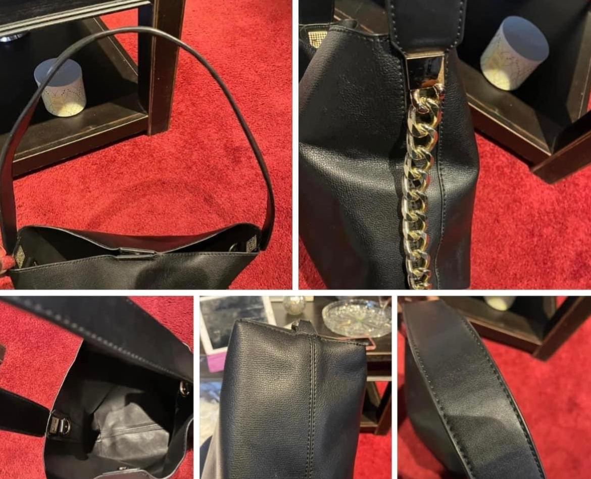 Medium black bag with links attached