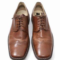 Stacy Adams Brown Leather Cap Toe Oxfords – Men’s 10
