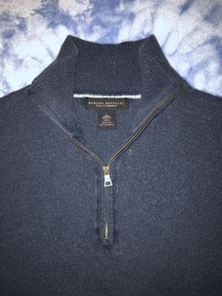 Banana Republic men’s cashmere and silk 1/4 zip sweater