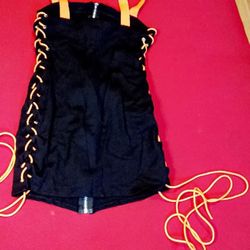 Orange & Black Mini Dress 