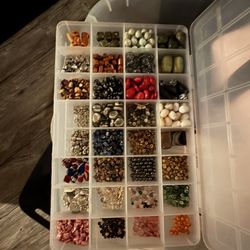 Assorted Beads And Jewelry Making supplies