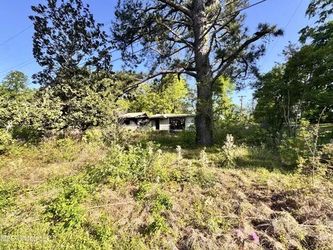 vacant land / tear-down lot with a fire-damaged structure.
