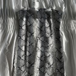 Women Dress Snake Skin Print