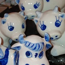 Vintage 1970s Dutch Blue Cows