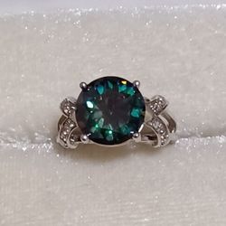 New Sterling Silver Mystic Topaz Crystal Ring Women's Size 8 To 8.5