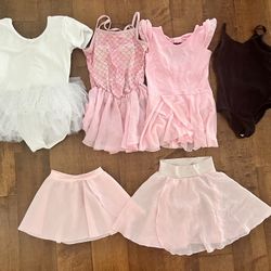 Girls Ballet Dance Unitard Lot Bundle Size 4-6 