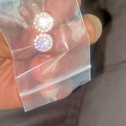 Vvs Moissanite Earrings Rosegold